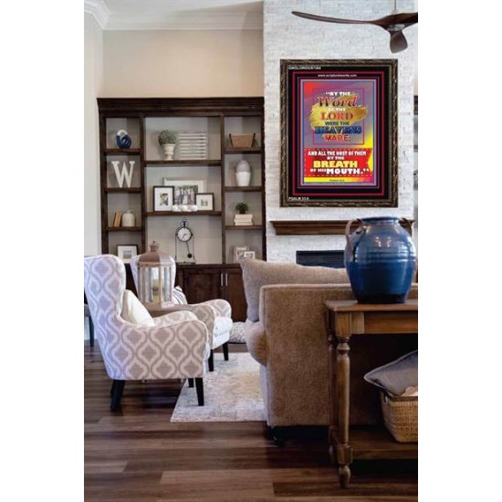 WORD OF THE LORD   Framed Hallway Wall Decoration   (GWGLORIOUS7384)   