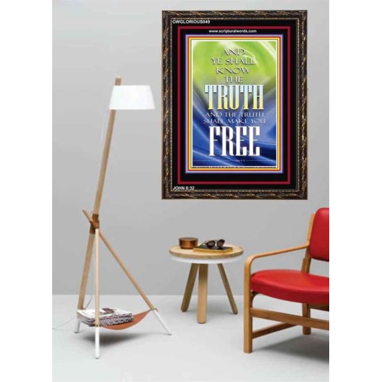 THE TRUTH SHALL MAKE YOU FREE   Scriptural Wall Art   (GWGLORIOUS049)   