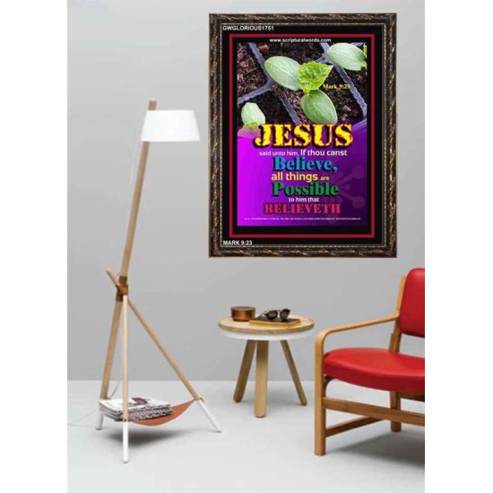 ALL THINGS ARE POSSIBLE   Modern Christian Wall Dcor Frame   (GWGLORIOUS1751)   