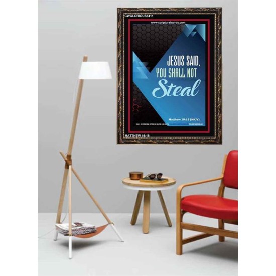 YOU SHALL NOT STEAL   Bible Verses Framed for Home Online   (GWGLORIOUS5411)   