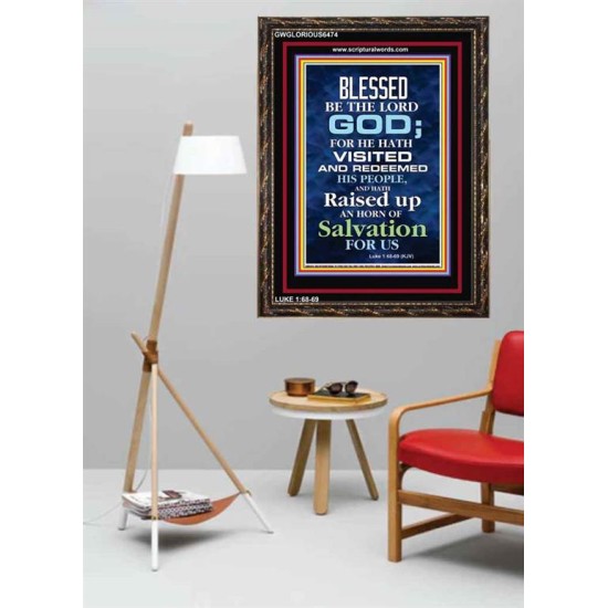 AN HORN OF SALVATION   Christian Quotes Frame   (GWGLORIOUS6474)   