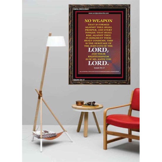 ABSOLUTE NO WEAPON    Christian Wall Art Poster   (GWGLORIOUS801)   