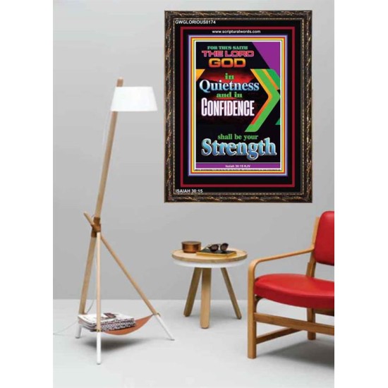 YOUR STRENGTH   Contemporary Christian Wall Art Acrylic Glass frame   (GWGLORIOUS8174)   