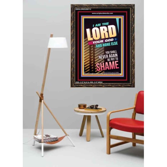 YOU SHALL NOT BE PUT TO SHAME   Bible Verse Frame for Home   (GWGLORIOUS9113)   