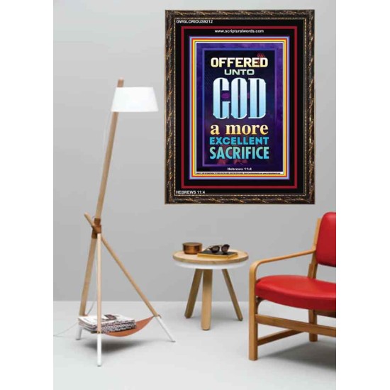A MORE EXCELLENT SACRIFICE   Contemporary Christian poster   (GWGLORIOUS9212)   