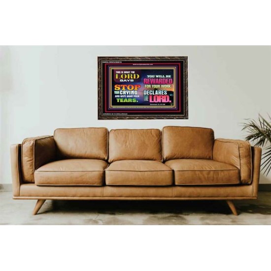 WIPE AWAY YOUR TEARS   Framed Sitting Room Wall Decoration   (GWGLORIOUS8918)   