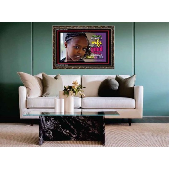 WHOSO FINDETH A WIFE   Frame Large Wall Art   (GWGLORIOUS3421)   