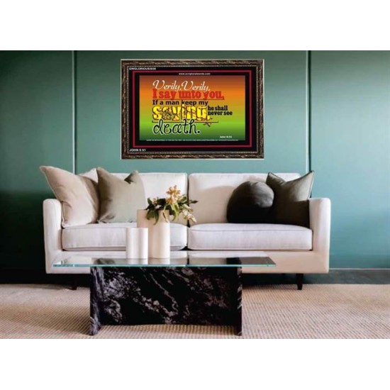 VERILY VERILY   Scripture Art Prints Framed   (GWGLORIOUS3838)   