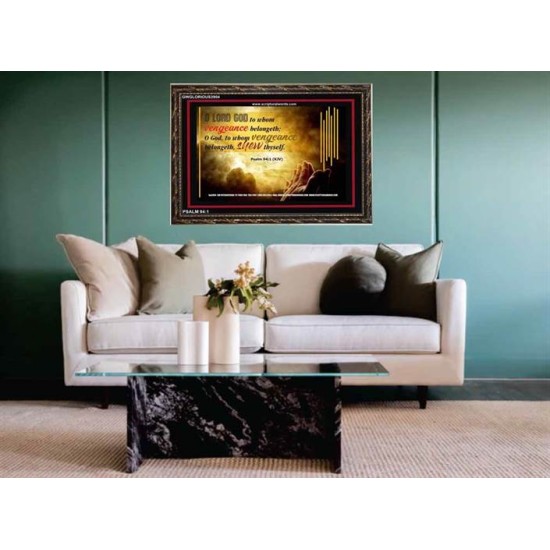 VENGEANCE BELONGS TO GOD   Acrylic Glass Frame Scripture Art   (GWGLORIOUS3904)   