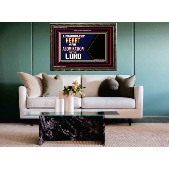 WHAT ARE ABOMINATION TO THE LORD   Large Framed Scriptural Wall Art   (GWGLORIOUS9273)   