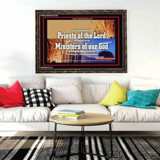 YE SHALL EAT THE RICHES OF THE GENTILES   Christian Quotes Framed   (GWGLORIOUS1260)   