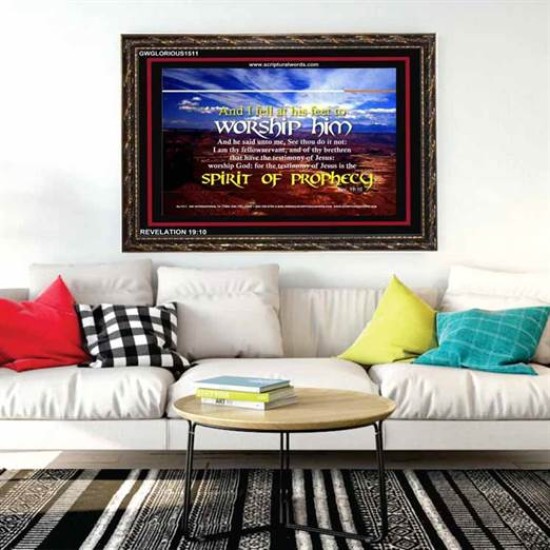 WORSHIP HIM   Custom Framed Bible Verse   (GWGLORIOUS1511)   