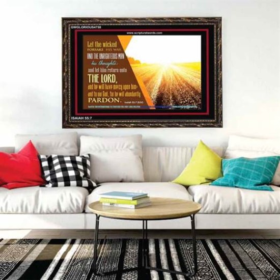 WICKEDNESS   Contemporary Christian Wall Art   (GWGLORIOUS4758)   