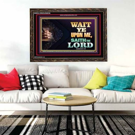 WAIT UPON THE LORD   Bible Scriptures on Forgiveness Acrylic Glass Frame   (GWGLORIOUS8936)   