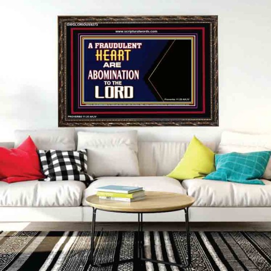 WHAT ARE ABOMINATION TO THE LORD   Large Framed Scriptural Wall Art   (GWGLORIOUS9273)   