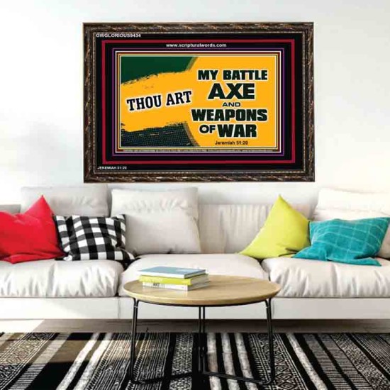 WEAPONS OF WAR   Christian Quotes Framed   (GWGLORIOUS9434)   