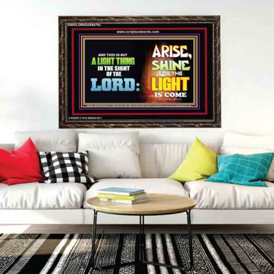 A LIGHT THING   Christian Paintings Frame   (GWGLORIOUS9474c)   
