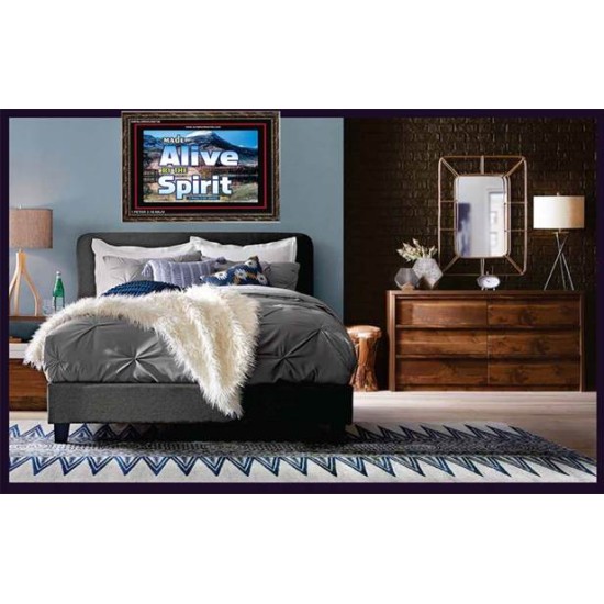 ALIVE BY THE SPIRIT   Framed Guest Room Wall Decoration   (GWGLORIOUS6736)   