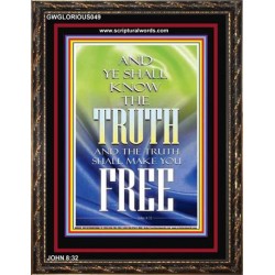 THE TRUTH SHALL MAKE YOU FREE   Scriptural Wall Art   (GWGLORIOUS049)   