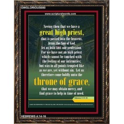 APPROACH THE THRONE OF GRACE   Encouraging Bible Verses Frame   (GWGLORIOUS080)   "33x45"