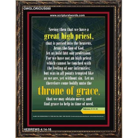 APPROACH THE THRONE OF GRACE   Encouraging Bible Verses Frame   (GWGLORIOUS080)   