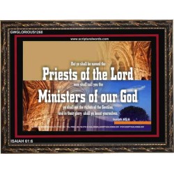 YE SHALL EAT THE RICHES OF THE GENTILES   Christian Quotes Framed   (GWGLORIOUS1260)   "45x33"