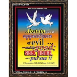 ABSTAIN FROM ALL APPEARANCE OF EVIL   Bible Verses Framed Art Prints   (GWGLORIOUS1686)   