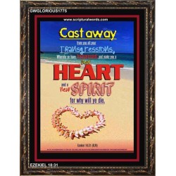 A NEW HEART AND A NEW SPIRIT   Scriptural Portrait Acrylic Glass Frame   (GWGLORIOUS1775)   "33x45"