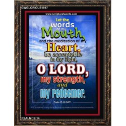 THE WORDS OF MY MOUTH   Bible Verse Frame for Home   (GWGLORIOUS1917)   
