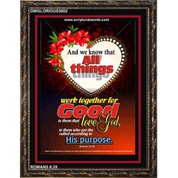 ACCORDING TO HIS PURPOSE   Framed Scriptures Dcor   (GWGLORIOUS3002)   