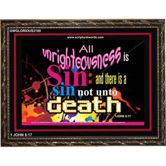 UNRIGHTEOUSNESS IS SIN   Modern Art   (GWGLORIOUS3100)   