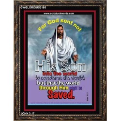 THE WORLD THROUGH HIM MIGHT BE SAVED   Bible Verse Frame Online   (GWGLORIOUS3195)   