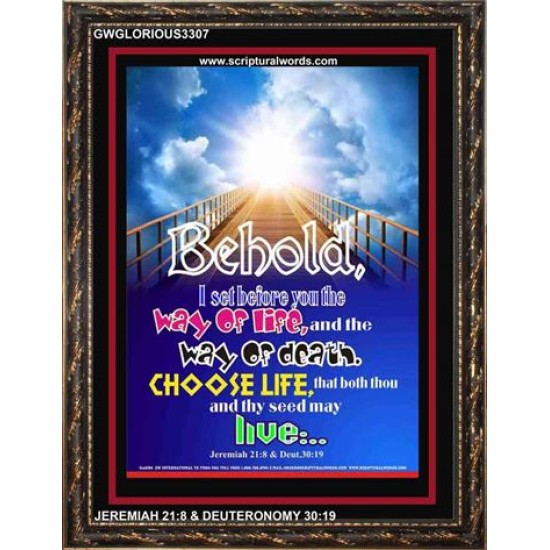 WAY OF LIFE   Biblical Art Acrylic Glass Frame   (GWGLORIOUS3307)   