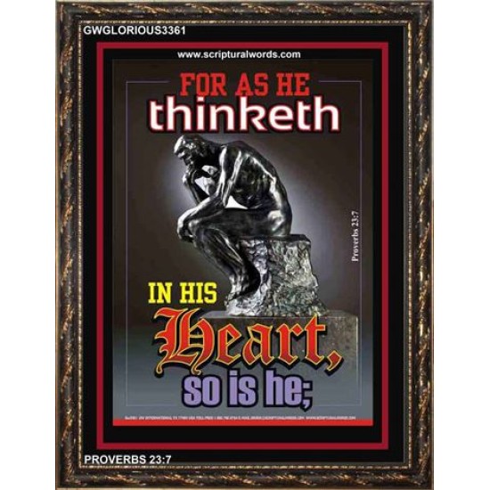 AS HE THINKETH   Inspirational Wall Art Poster   (GWGLORIOUS3361)   