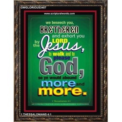 WALK AND TO PLEASE GOD   Printable Bible Verse to Frame   (GWGLORIOUS3407)   "33x45"