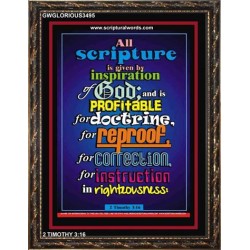 ALL SCRIPTURE   Christian Quote Frame   (GWGLORIOUS3495)   