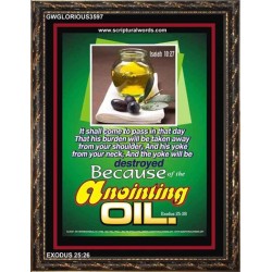 ANOINTING OIL   Bible Verse Acrylic Glass Frame   (GWGLORIOUS3597)   