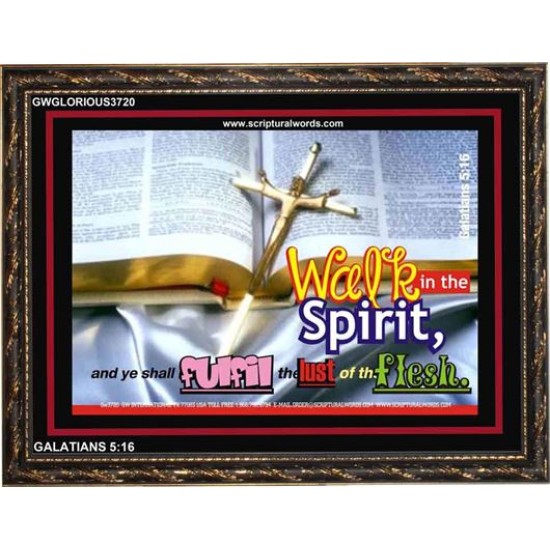 WALK IN THE SPIRIT   Framed Bible Verse   (GWGLORIOUS3720)   