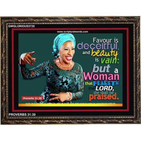 VAIN BEAUTY   Custom Framed Bible Verse   (GWGLORIOUS3725)   