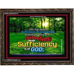 ALL SUFFICIENT GOD   Large Frame Scripture Wall Art   (GWGLORIOUS3774)   