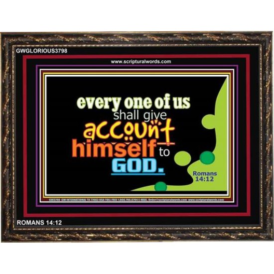 YOU SHALL GIVE ACCOUNT   Frame Scriptural Dcor   (GWGLORIOUS3798)   