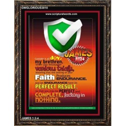 VARIOUS TRIALS   Bible Verse Frame Online   (GWGLORIOUS3810)   "33x45"