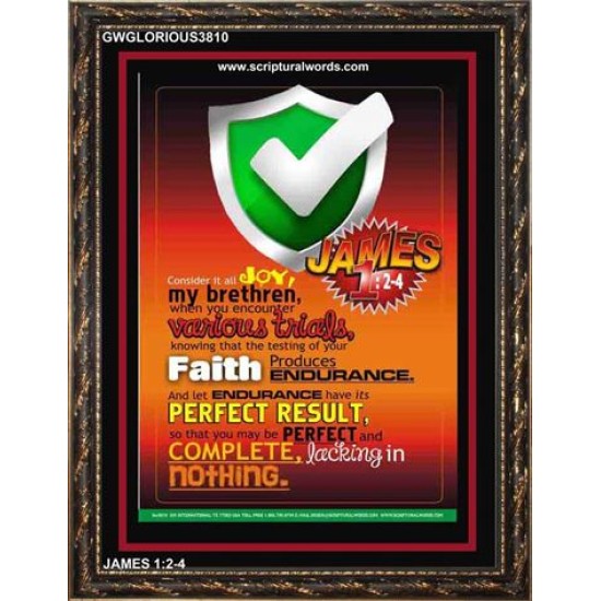 VARIOUS TRIALS   Bible Verse Frame Online   (GWGLORIOUS3810)   