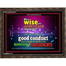 WISDOM   Scriptural Framed Signs   (GWGLORIOUS3817)   