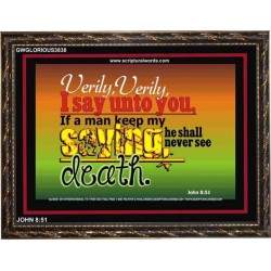 VERILY VERILY   Scripture Art Prints Framed   (GWGLORIOUS3838)   "45x33"