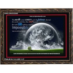 WITH GOD NOTHING SHALL BE IMPOSSIBLE   Contemporary Christian Print   (GWGLORIOUS3900)   "45x33"