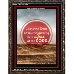 THE TIME OF YOUR SOJOURNING   Frame Bible Verse   (GWGLORIOUS3909)   
