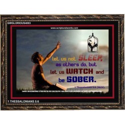 WATCH AND BE SOBER   Framed Office Wall Decoration   (GWGLORIOUS4003)   
