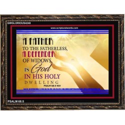 A FATHER TO THE FATHERLESS   Christian Quote Framed   (GWGLORIOUS4248)   
