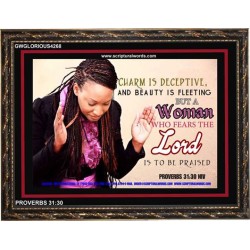 A WOMAN WHO FEARS THE LORD   Christian Artwork Frame   (GWGLORIOUS4268)   